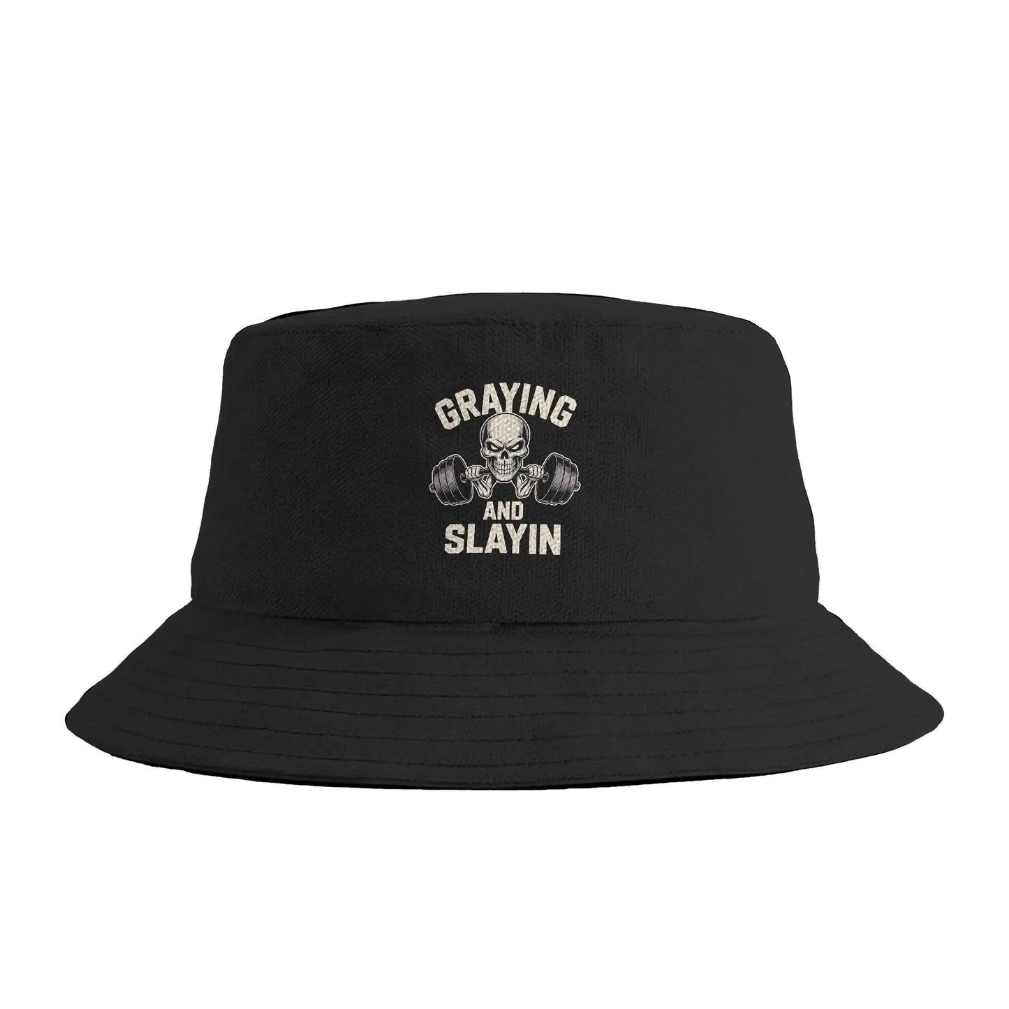 Greyin And Slayin Gym Bucket Hat