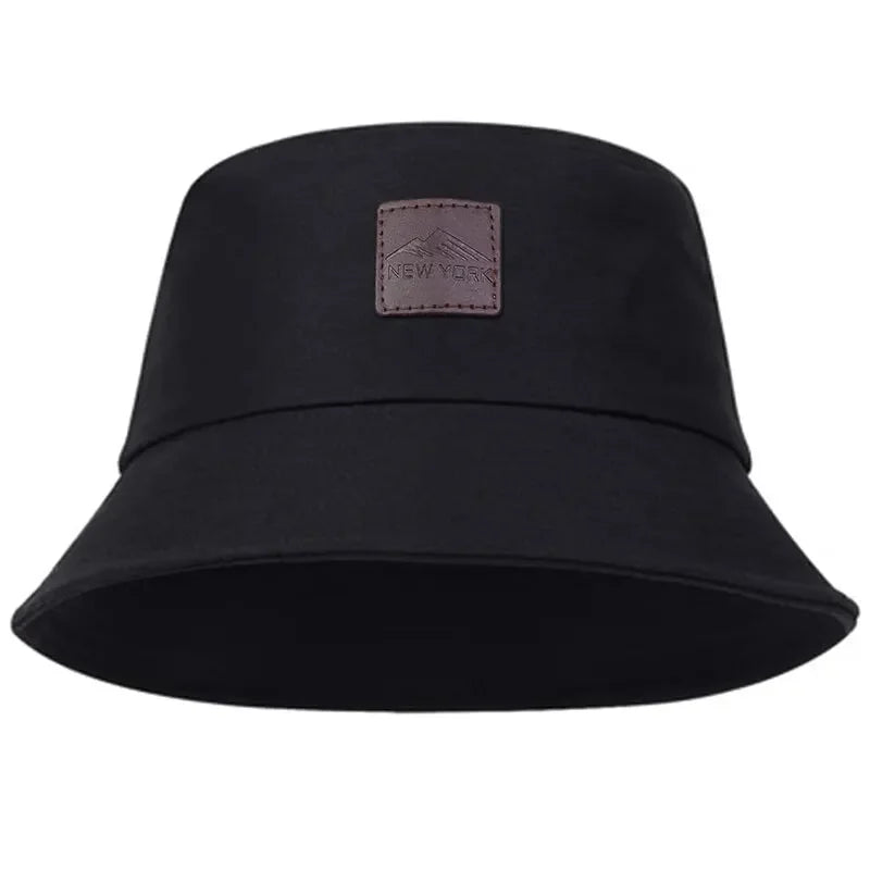 New York Leather Label Bucket Hat