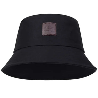 New York Leather Label Bucket Hat