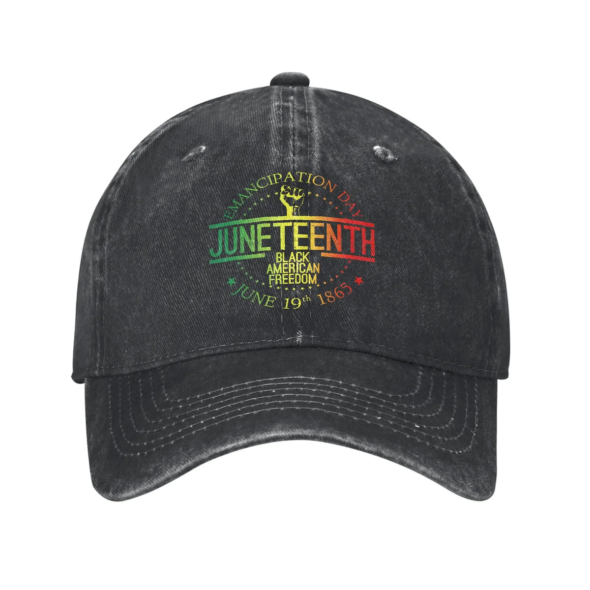 Juneteenth Breaking Every Chain 1865 Distressed Baseball Cap