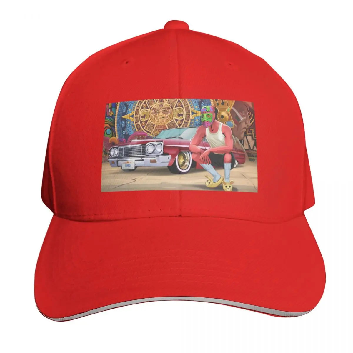 Masked Up Rows Posted Graphic Baseball Cap