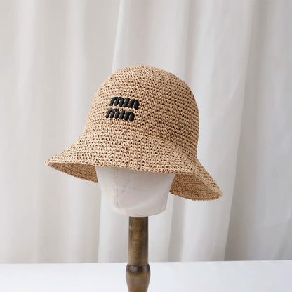 Handmade High Quality Letter Embroidery Sun Hat
