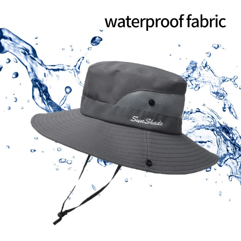 Wide Brim UV Protection Hiking Fishing Bucket Hat