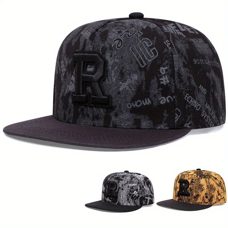 Graffiti Letter Embroidered Hip Hop Snapback Cap