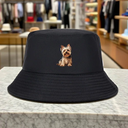 Cute Yorkshire Terrier Travel Outdoor Bucket Hat Design