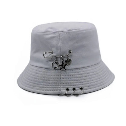Bucket Hat Women Men Unisex Folding Fisherman Hat Black