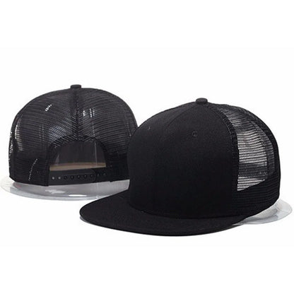 Rivet Embellished Hip-Hop Mesh Visor Snapback Cap