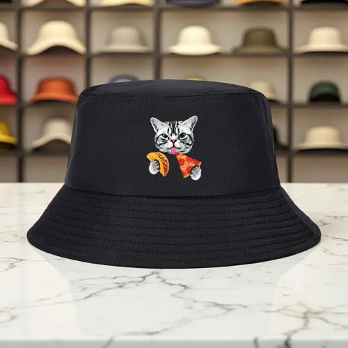 Taco Cat Print Bucket Hat