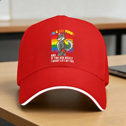 LGBTQ Pride Rainbow Fox Baseball Cap
