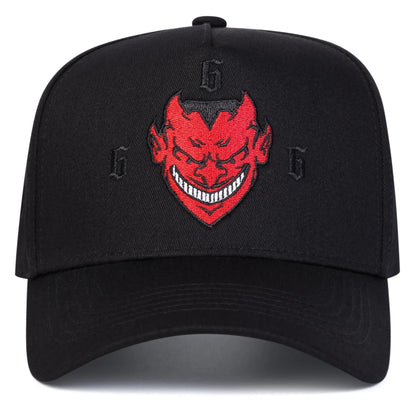 Unisex Red Face Grimace Embroidery Baseball Caps Spring