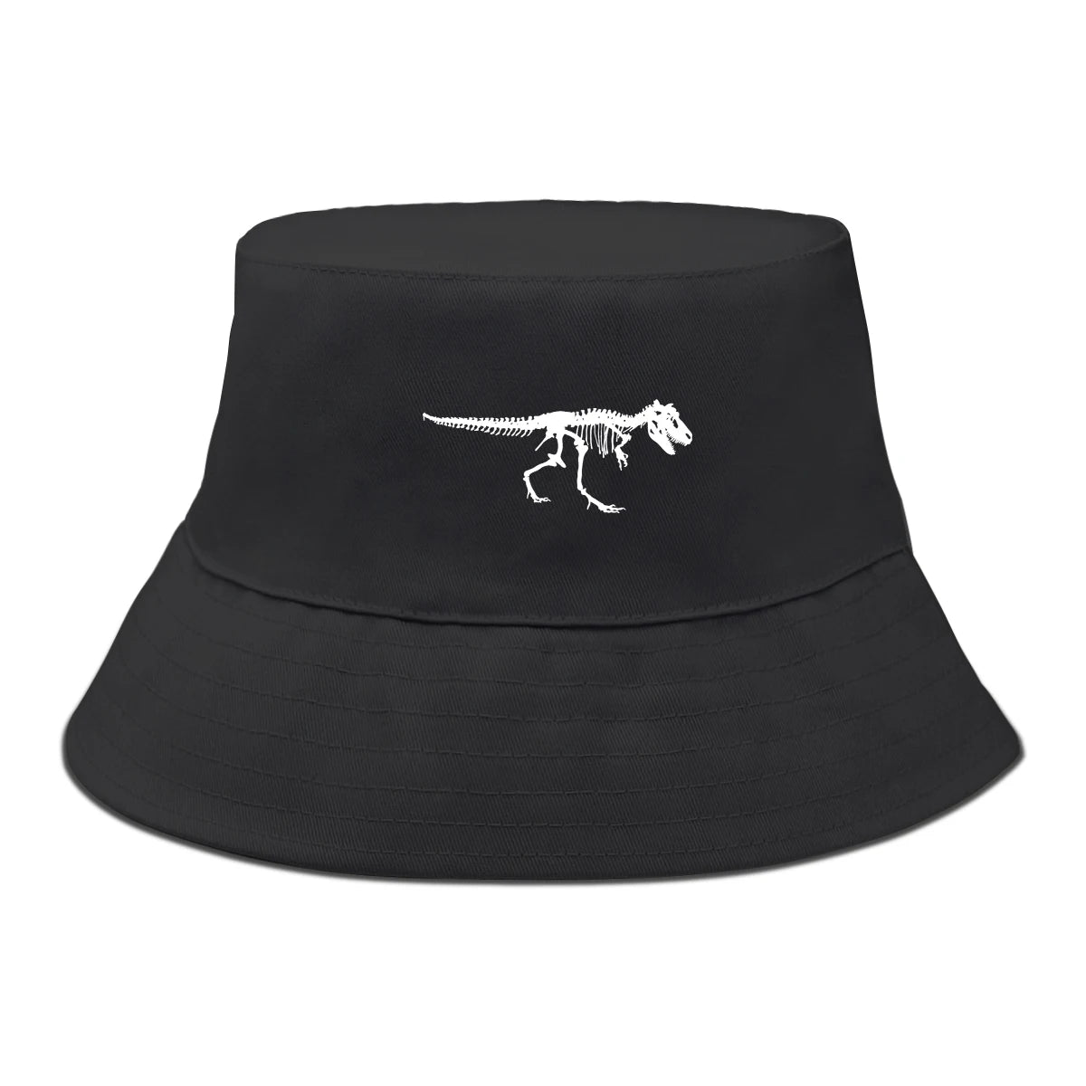 Skeleton Dinosaur Print Bucket Hat