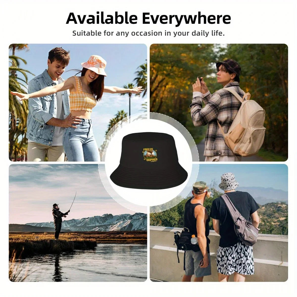 Caddyshack Gopher Print Bucket Hat