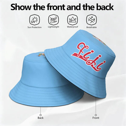 Fiji Fisherman Hats Custom Name Number Team Logo Flat Bucket Cap