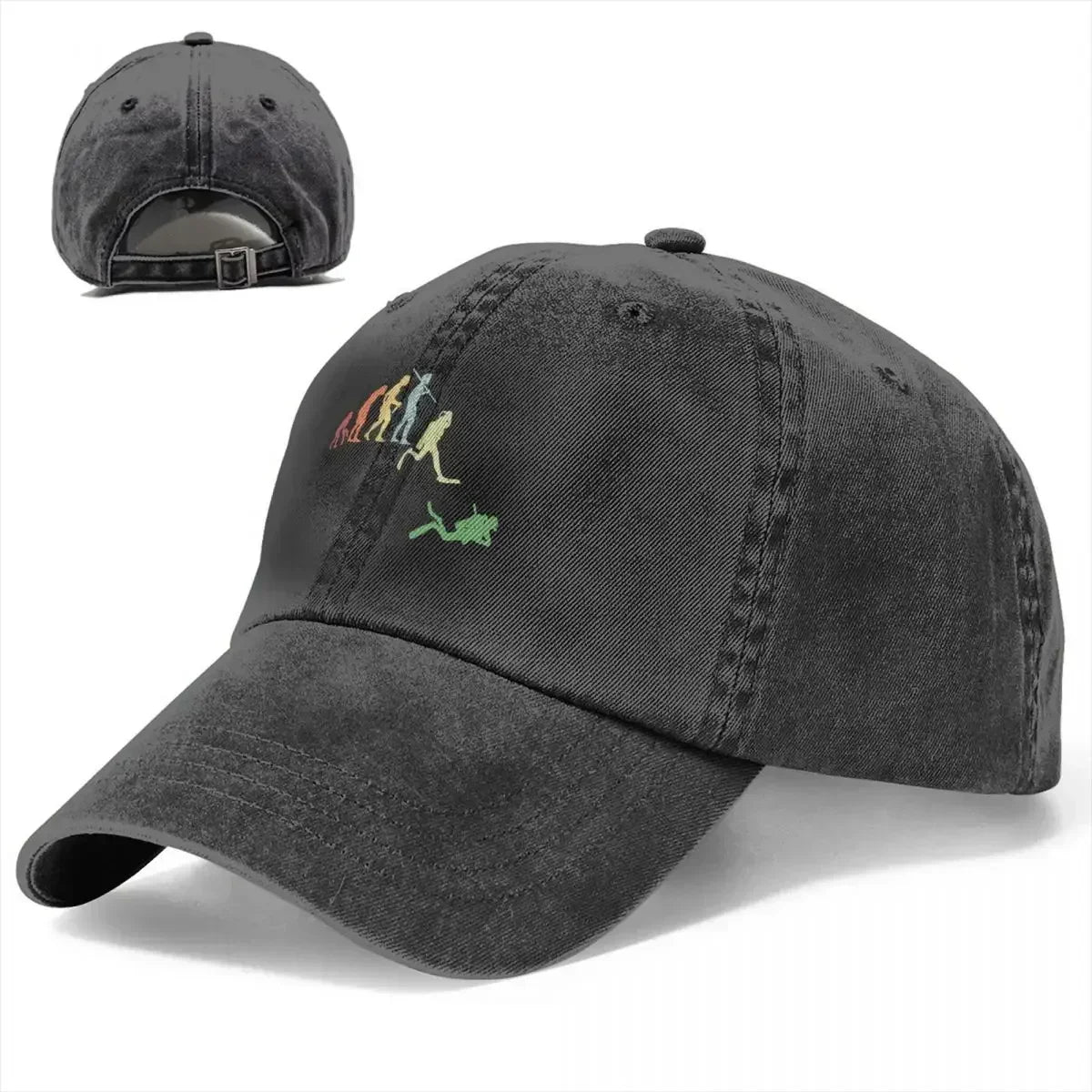 Scuba Diving Evolution Ocean Lover Washed Baseball Cap