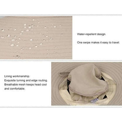 Quick-Dry Wide Brim Bucket Hat With Removable Flap