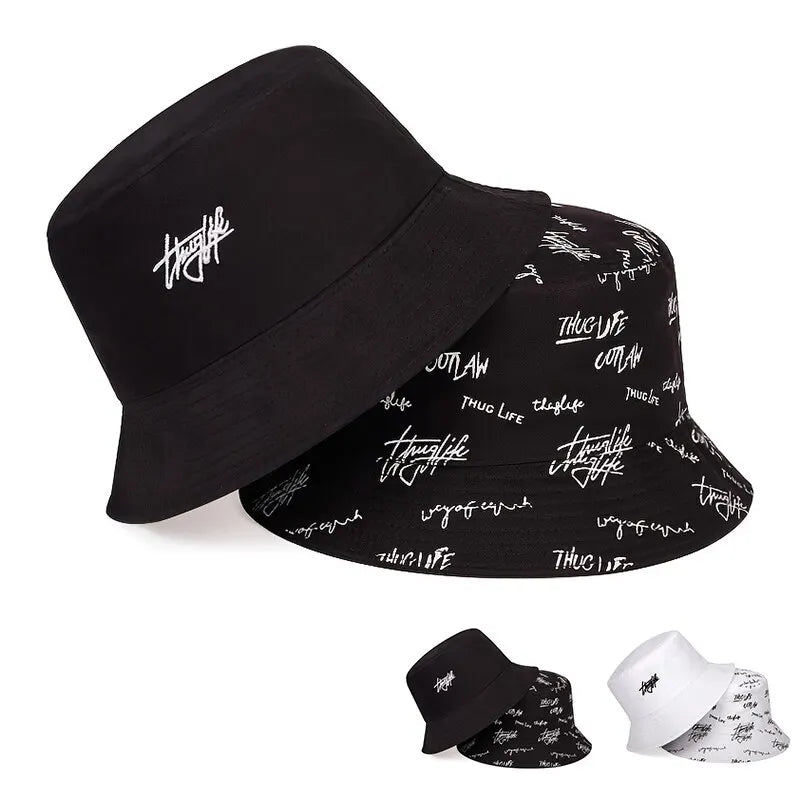 Letter Embroidery Casual Fisherman Bucket Hat