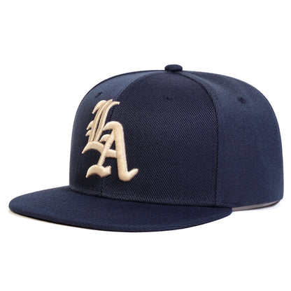 Gothic Letter Embroidered Hip Hop Snapback Cap