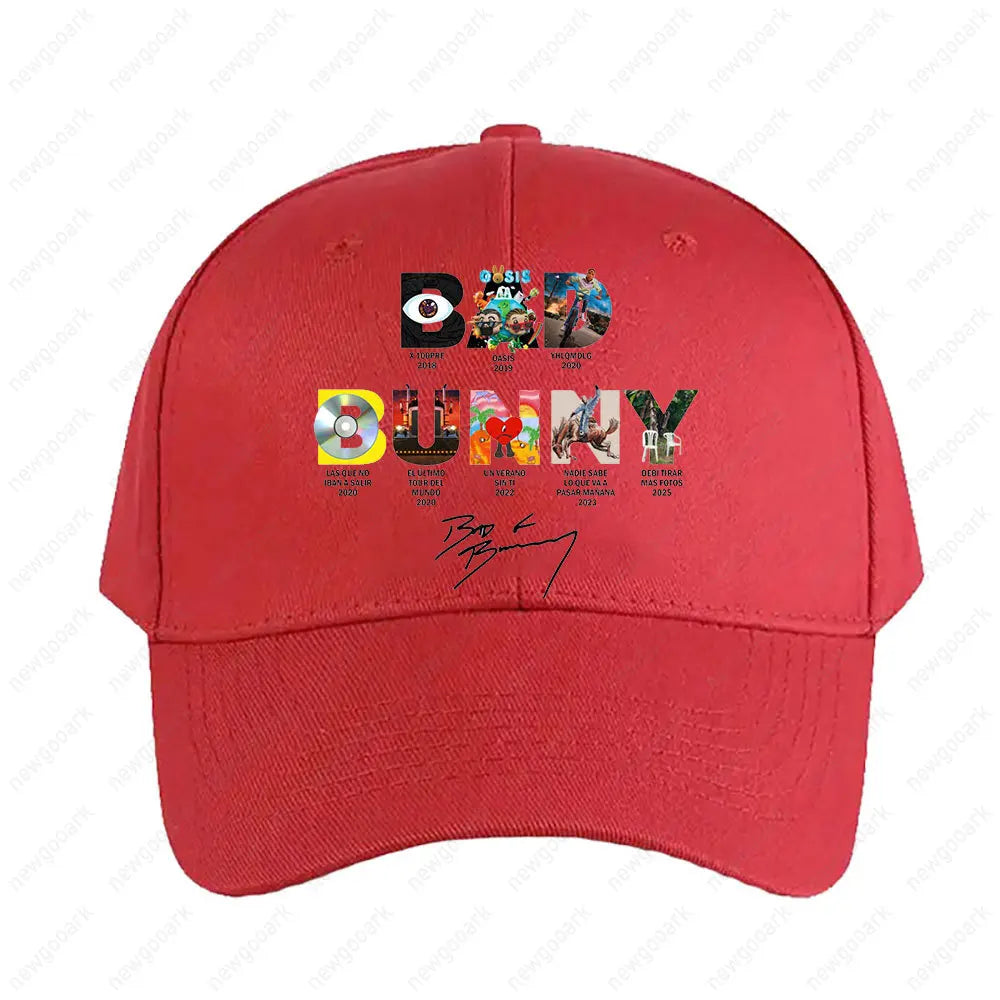 Bad Bunny Album Cap Summer Woman Man Adult Peaked Hat Fashion Casual Adjustable Printed Baseball Caps Trucker Cap