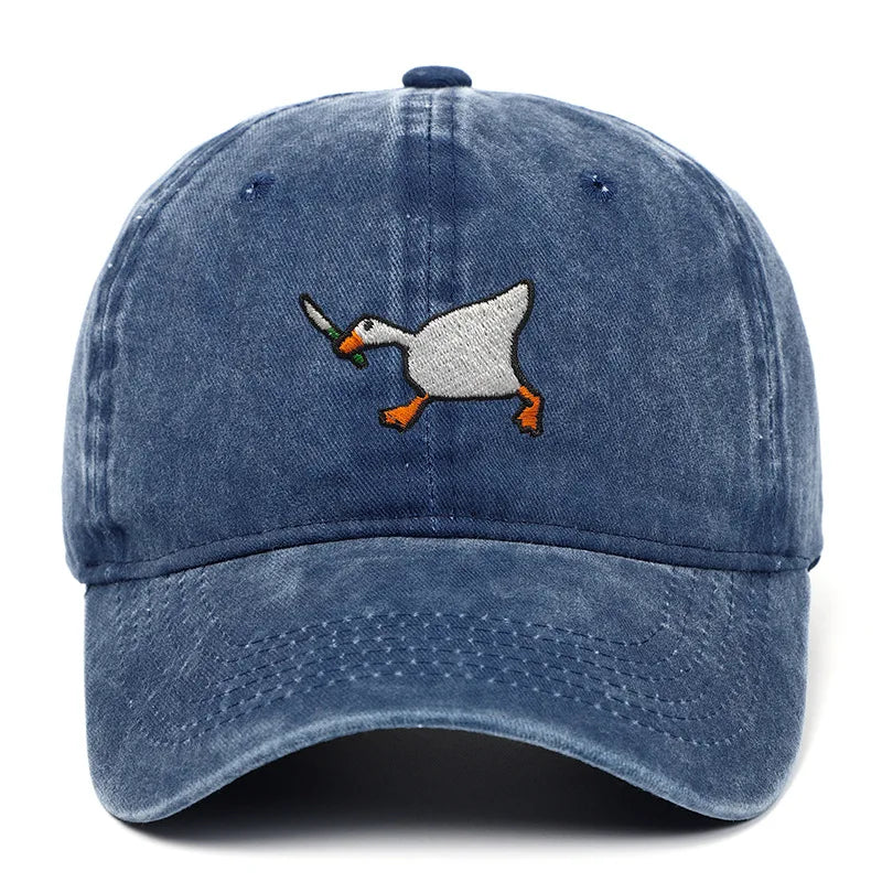 Goose Embroidered Urban Style Duckbill Baseball Cap