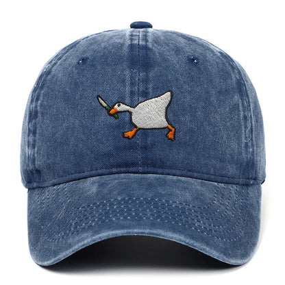 Goose Embroidered Urban Style Duckbill Baseball Cap