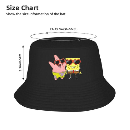Spongebobs Bucket Hat Heart Streetwear Fisherman Caps