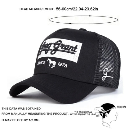 Unisex Since 1973 Letter Embroidery Baseball Net Caps Adjustable