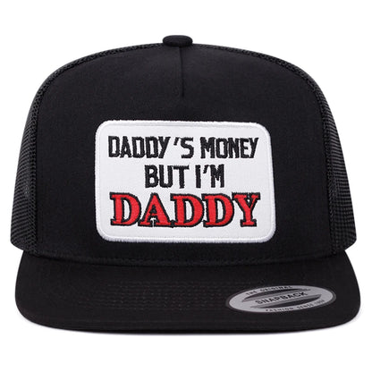 Daddy Embroidered Mesh Flat Brim Snapback Cap