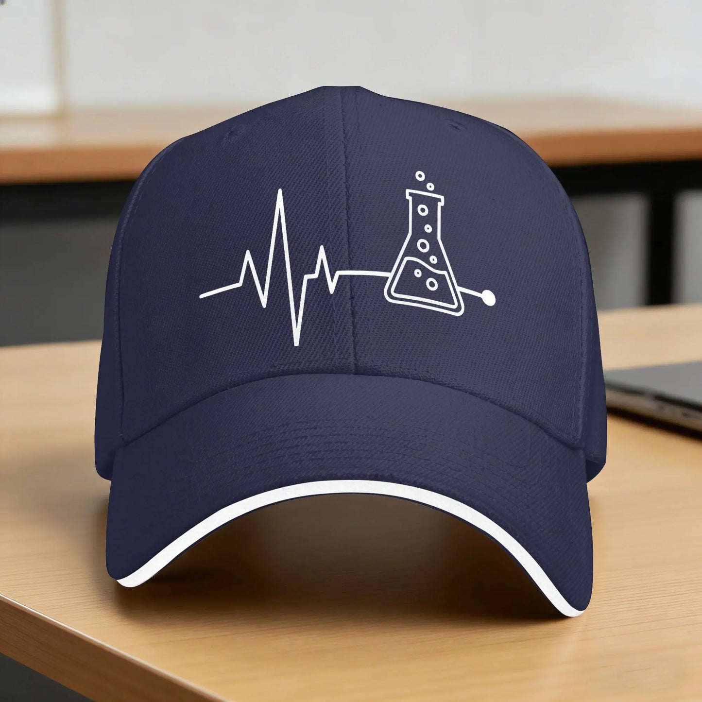 Heartbeat Chemistry Retro Trucker Baseball Cap