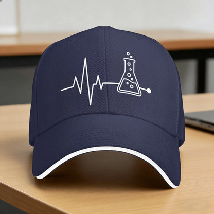 Heartbeat Chemistry Retro Trucker Baseball Cap