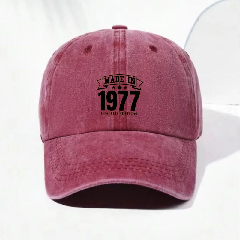 Vintage 1977 Distressed Cotton Baseball Cap