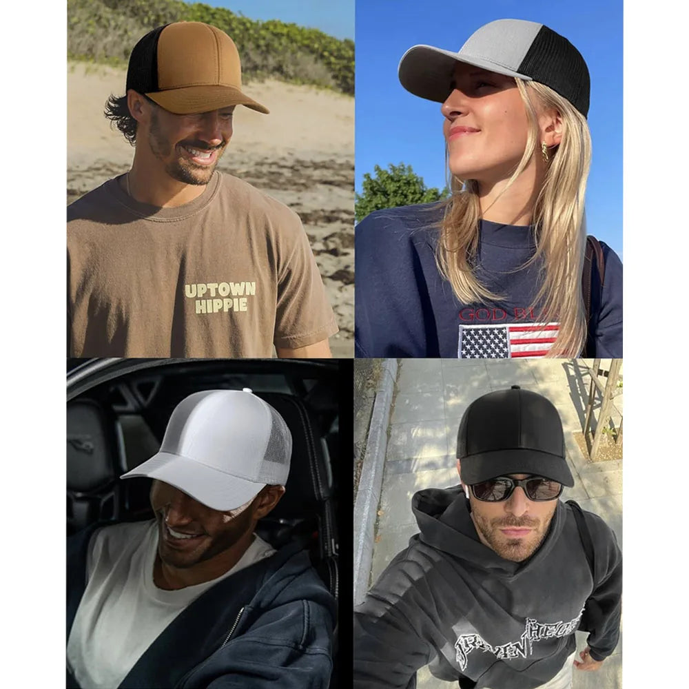 High Quality Mesh Baseball Cap Women Men Summer Cotton Breathable Sunhat
