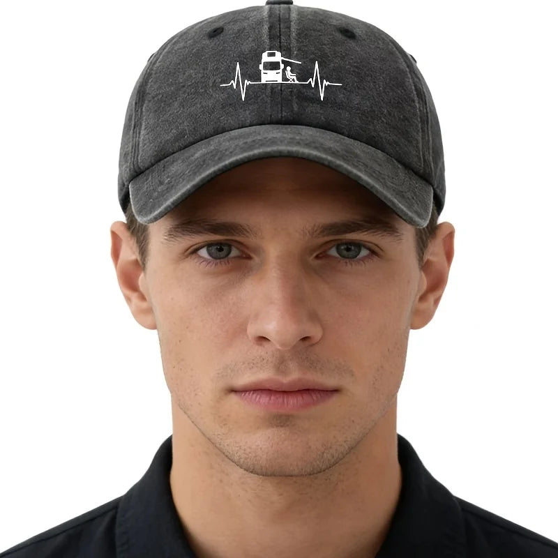 Classic Retro Washed Printed Baseball Cap
