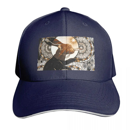 Nocturne Star Hare Embroidered Baseball Cap
