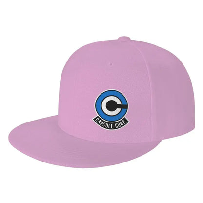Flat Brim Hats Capsule Corp Print Baseball Cap