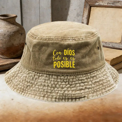Always 73 Embroidered Washed Bucket Hat
