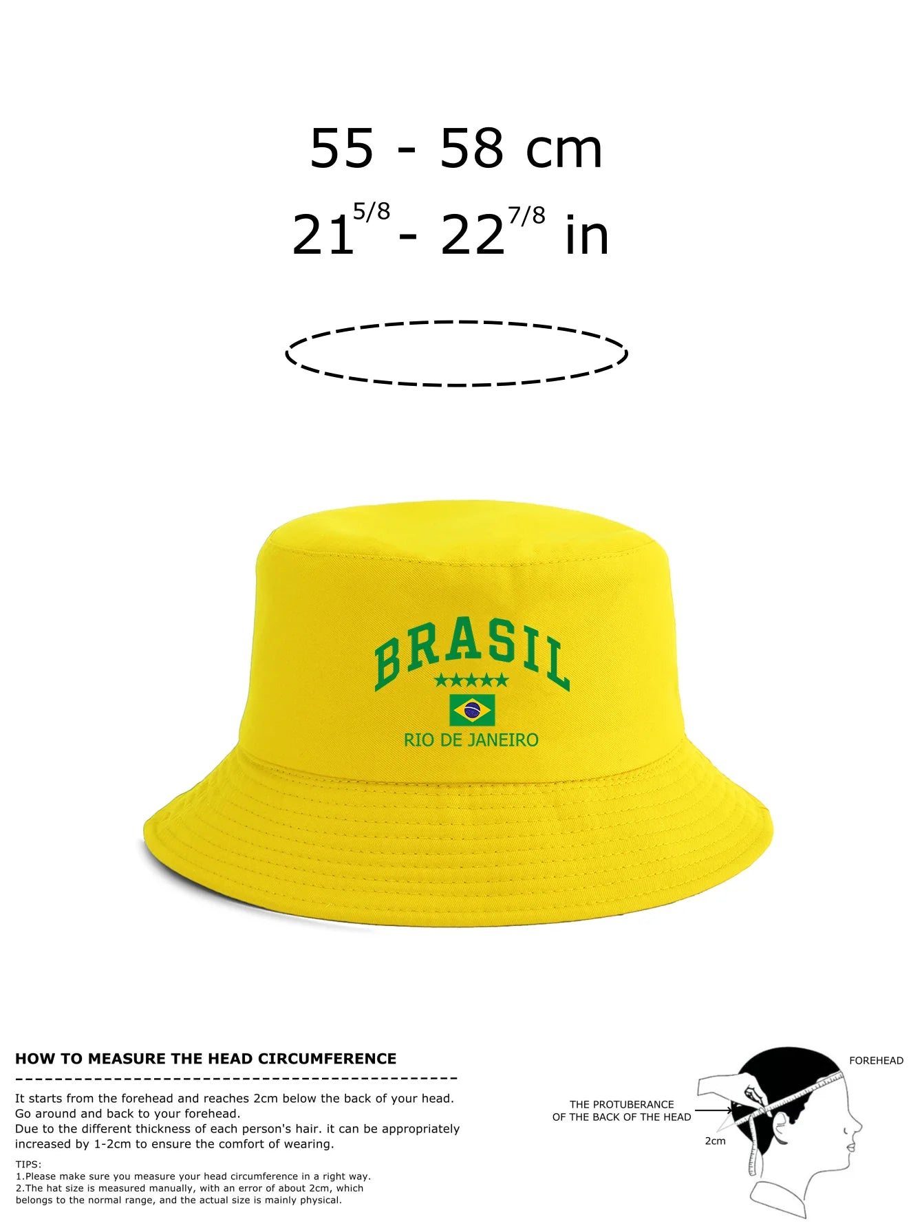 Brasil Rio De Janeiro Flag Bucket Hat