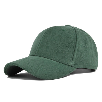 Fashion False Suede Baseball Caps For Men Women Autumn Winter Solid Retro Snapback Hip Hop Hat Unisex Street Adjustable Sun Caps