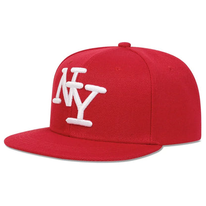 Unisex Letter Embroidered Hip Hop Snapback Cap