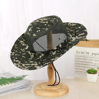 Breathable Mesh Collapsible Outdoor Fishing Bucket Hat