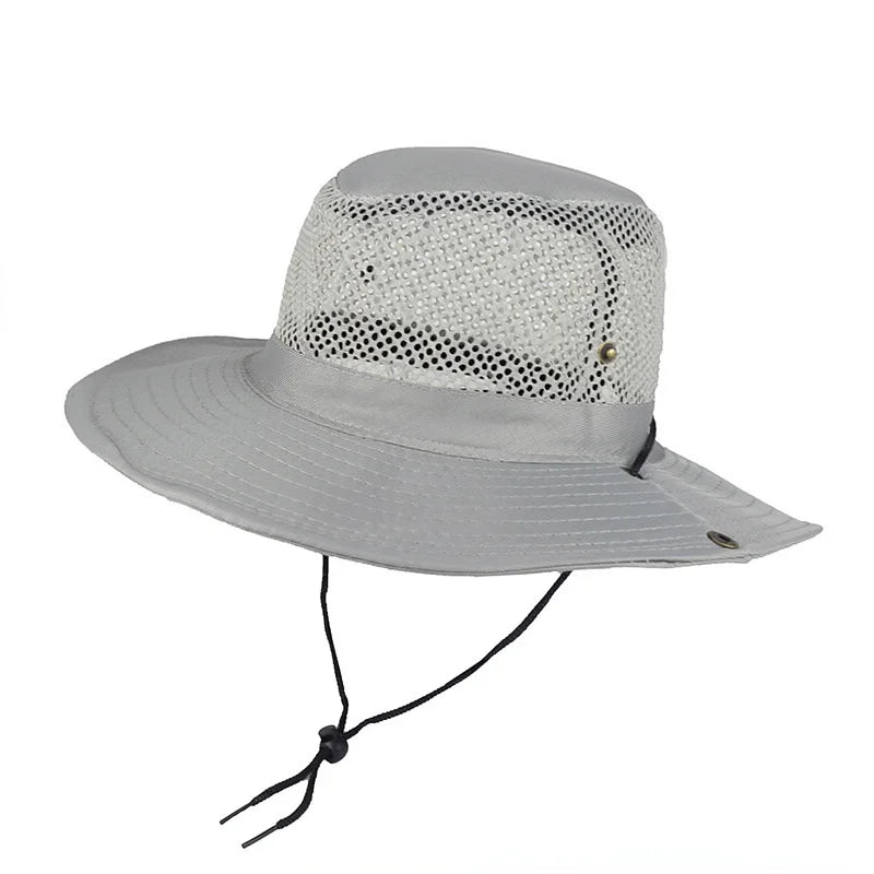 Foldable Mesh Wide Brim Fishing Bucket Hat