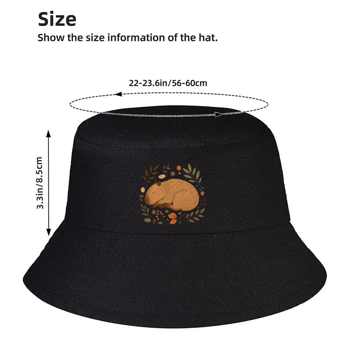Cozy Resting Capybara Bucket Hat