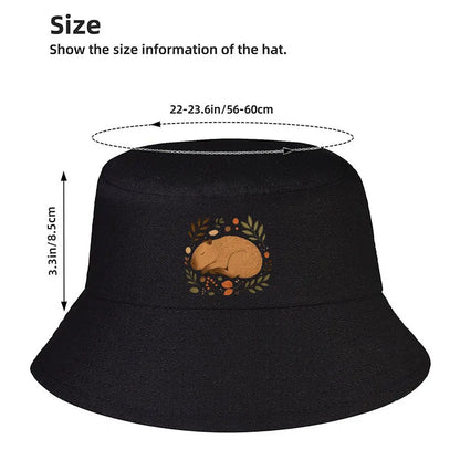 Cozy Resting Capybara Bucket Hat