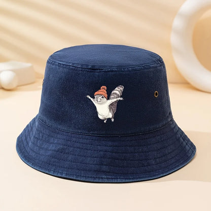Fashion Squirrel Print Outdoor Bucket Hat