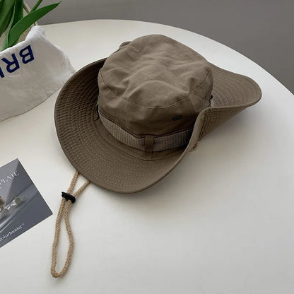 Large Brim Outdoor Fishing Sun Protection Bucket Hat