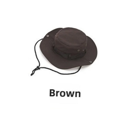 Korean Camouflage Wide Brim Outdoor Bucket Hat