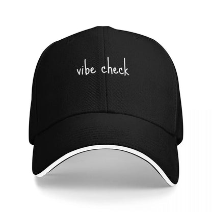 Vibe Check Funny Text Trucker Baseball Cap