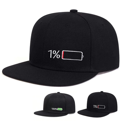 Battery Embroidered Hip-Hop Snapback Cap