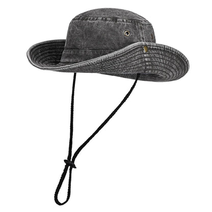 Solid Cotton Bucket Hat Outdoor Travel Cap Unisex