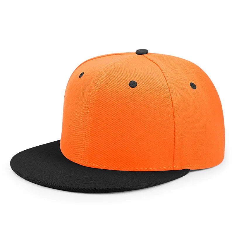 Wholesale 40 Colors Adjustable Flat Peak Snapback Caps Lady Fashion Polyester Plain Baseball Hat Men Hiphop Blank Sport Cap Adijustable 55-60cm