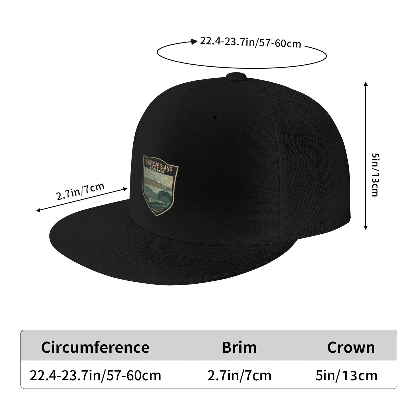 Antelope Island Utah Snapback Cap
